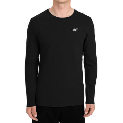 4f heren t-shirt lange mouw - regular fit, katoen, ronde hals
