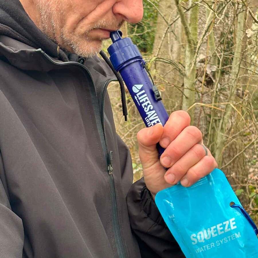 Kit filtration eau Lifesaver gourde + paille filtre portable randonnée survie 5/6