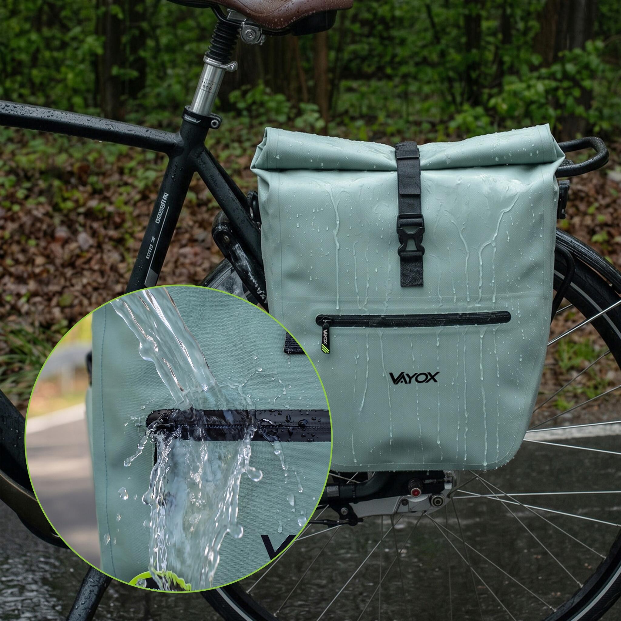 Alforge de bicicleta para porta-bagagens VAYOX VA0445 lateral impermeável 25L 4/8