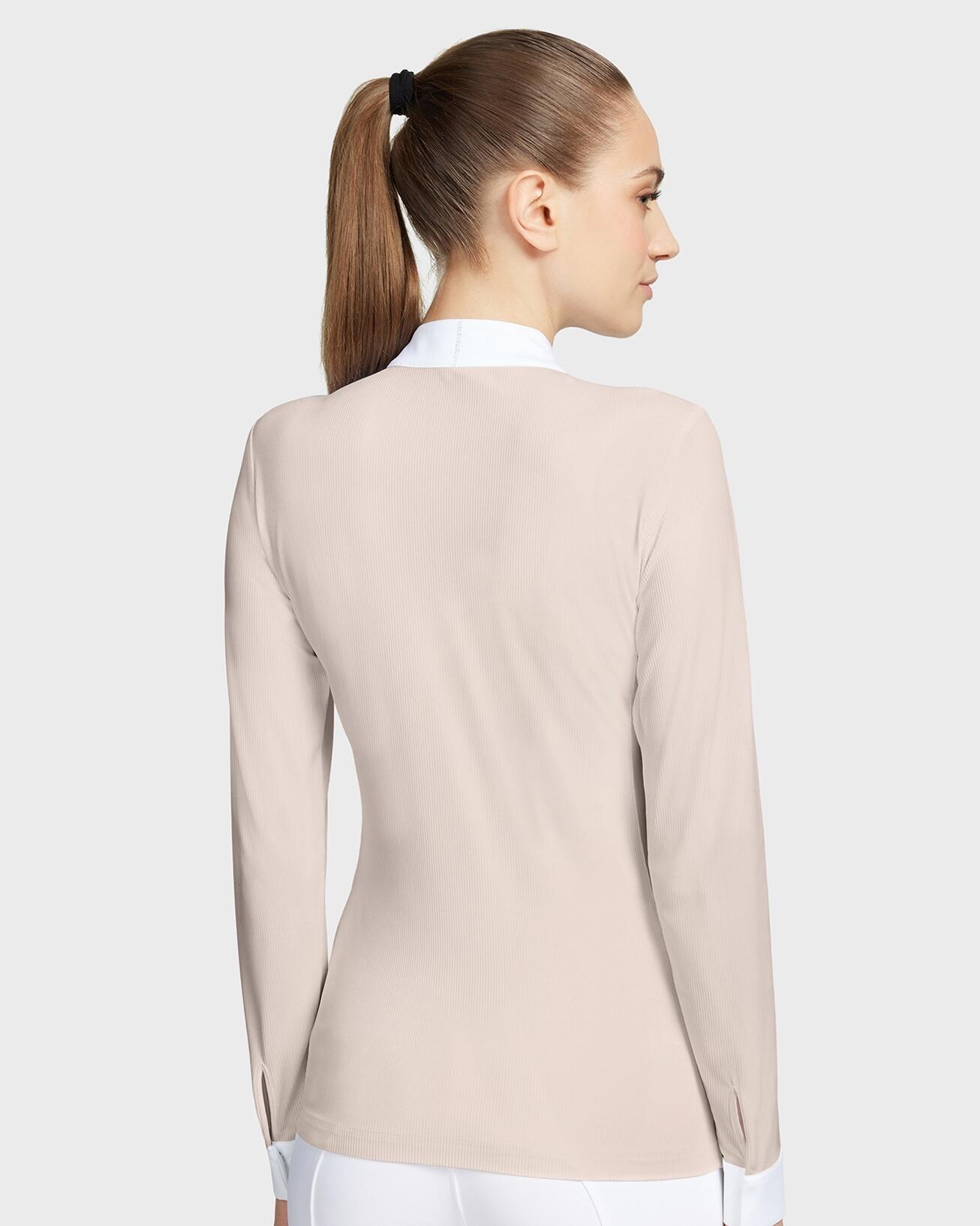 Turniershirt Damen Louane Long Sleeves powder pink texturized 3/3