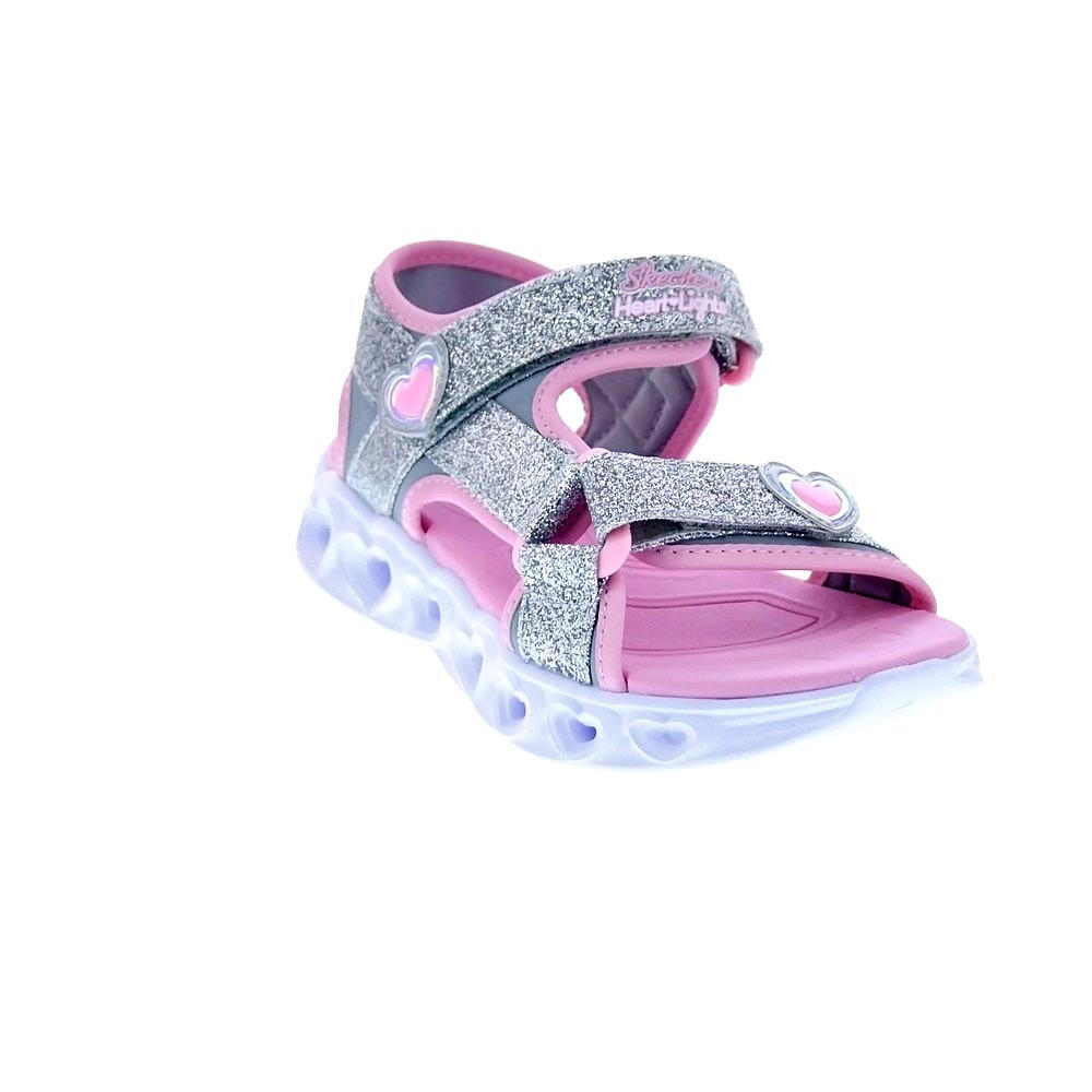 Sandalias SKECHERS  Heart Lights Plata  Niños 4/4