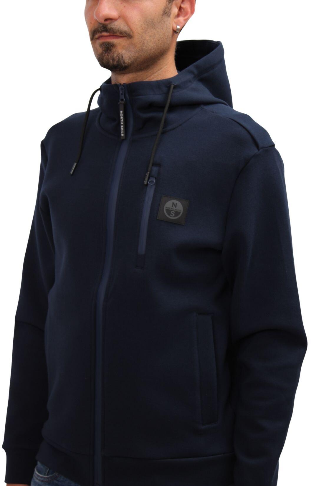 Sudadera con cremallera para hombre - sportswear - Regular fit - navy blue 2/5