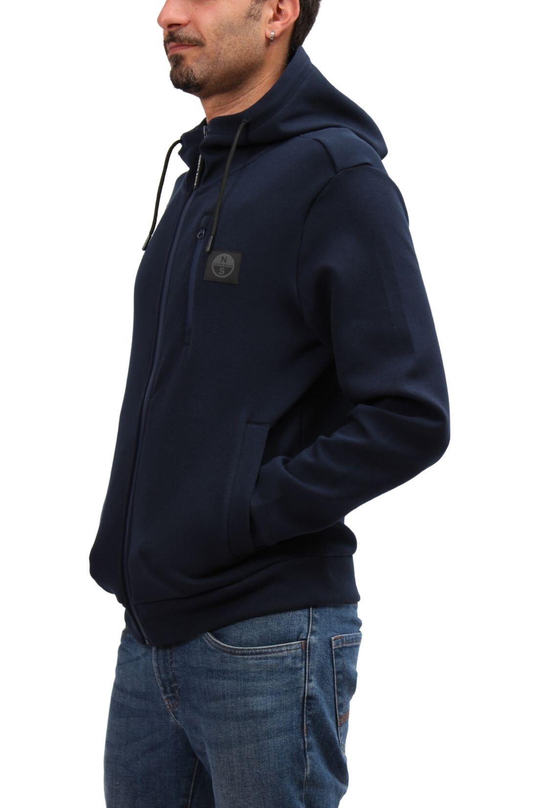 Sudadera con cremallera para hombre - sportswear - Regular fit - navy blue 5/5