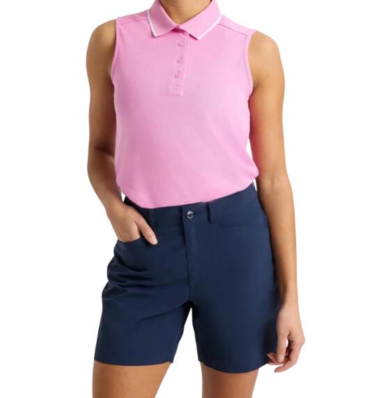 Pantaloncini Röhnisch Lightstretch, pantaloni da golf da donna, blu navy 2/3