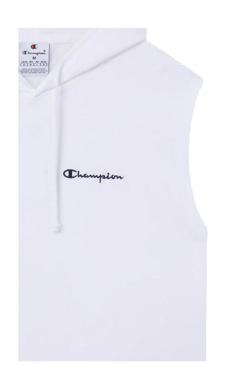 Canotta con cappuccio uomo Champion Icons Jersey di cotone leggero Bianco S 3/3