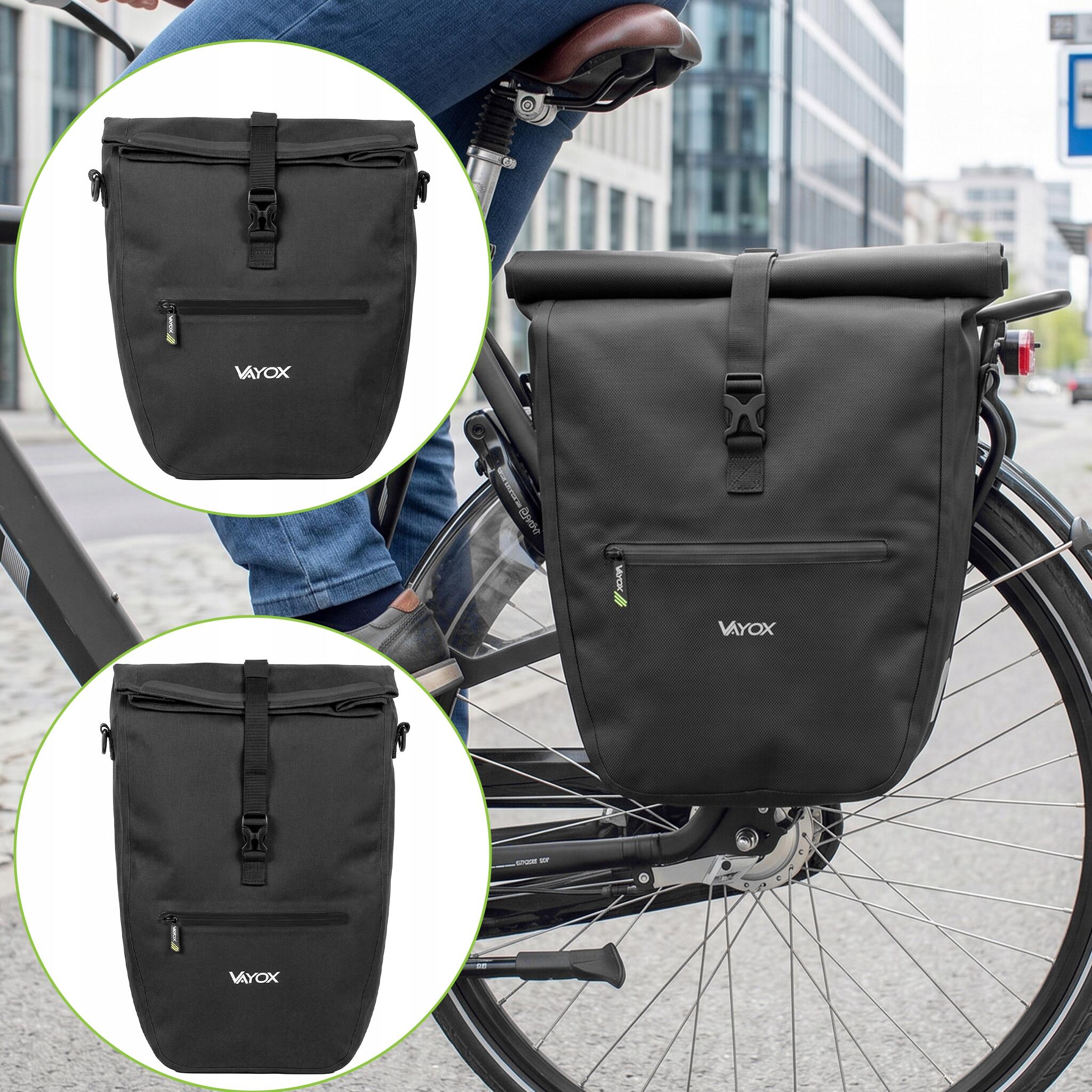 Alforge de bicicleta para porta-bagagens VAYOX VA0445 lateral impermeável 25L 2/8