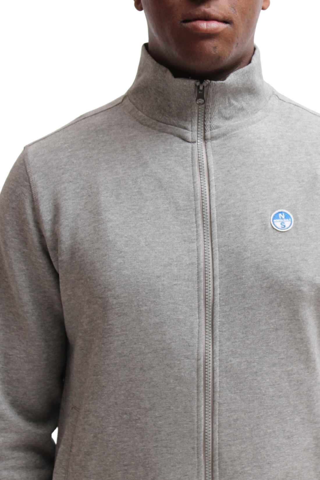 Felpa uomozip e logo 2/4