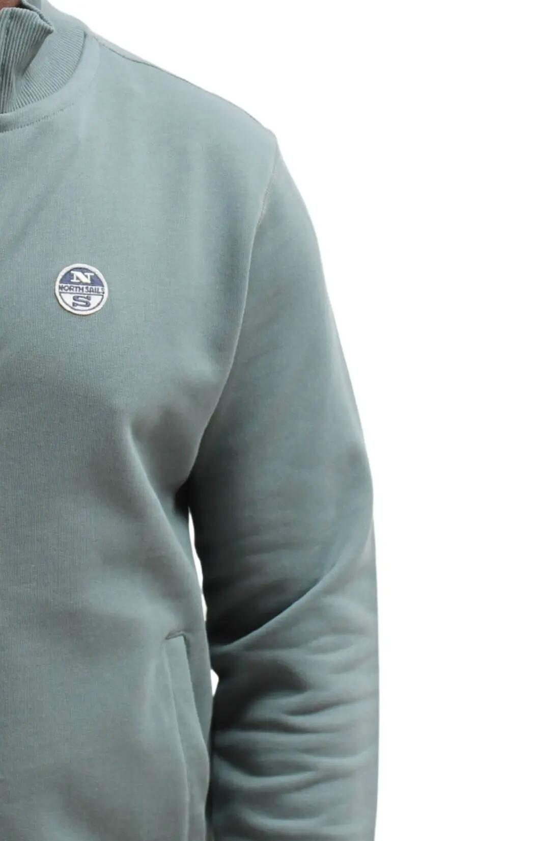 Sweat com fecho - sportswear - homem - regular fit - sage green 2/4
