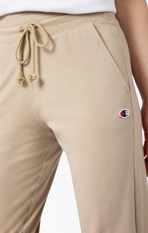 Pantaloni Donna Champion Icons Slim Fit Polsino in Cotone Elasticizzato Beige XL 2/2