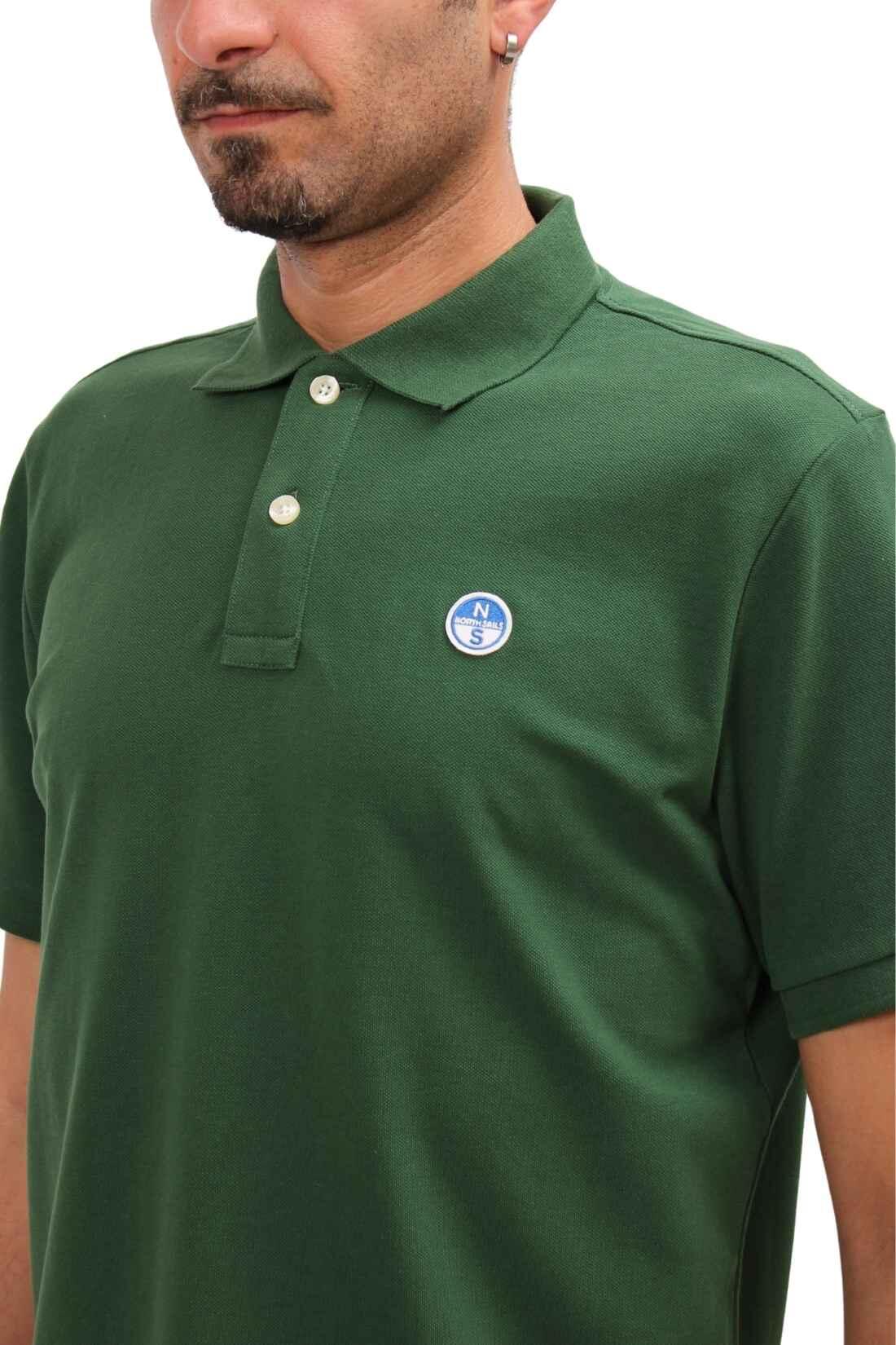 Polo - Sportswear - Heren - Korte mouw, regular fit, logo - Donkergroen 2/4