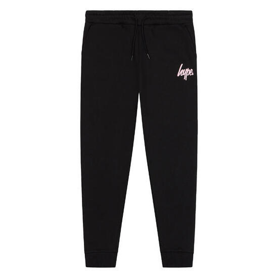 HYPE - Jogging fille noir enfant sweat doux bas resserrés lounge