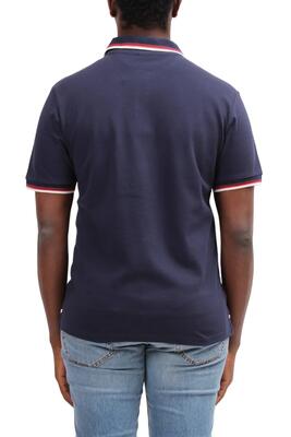 Polo - sportswear - heren - regular fit - contraststuks - navy blue