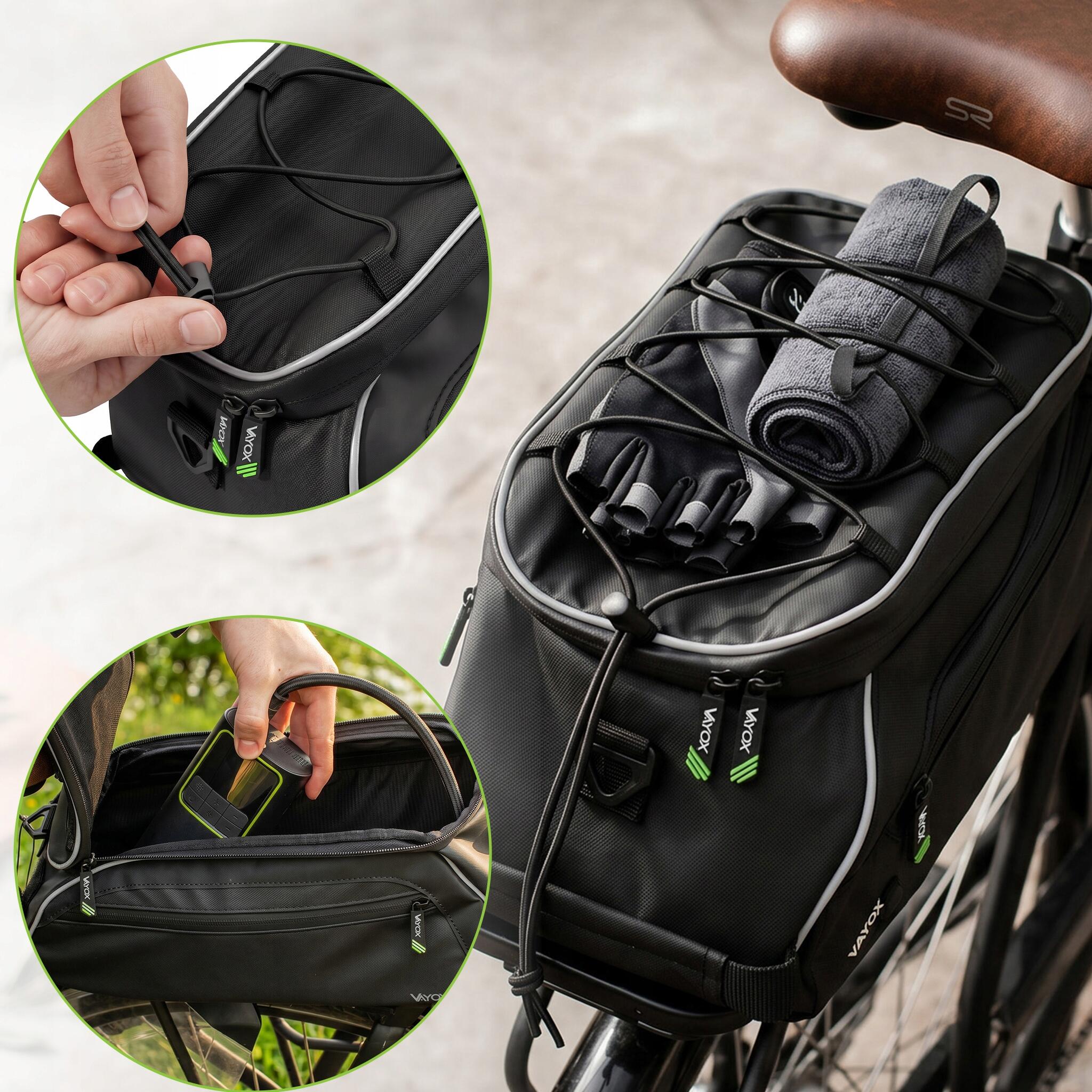 Bolsa de bicicleta para porta-bagagens VAYOX VA0448 impermeável 10L 2/8