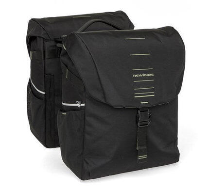 Newlooxs Vigo Double 40 L - sacoche vélo double vert/noir MIK 2.0