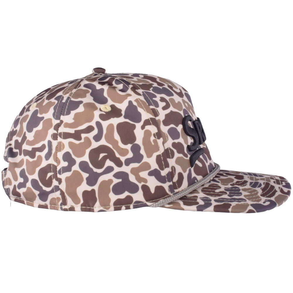 Boné Srixon Camo, Boné de golfe para homem, camuflado castanho 3/4