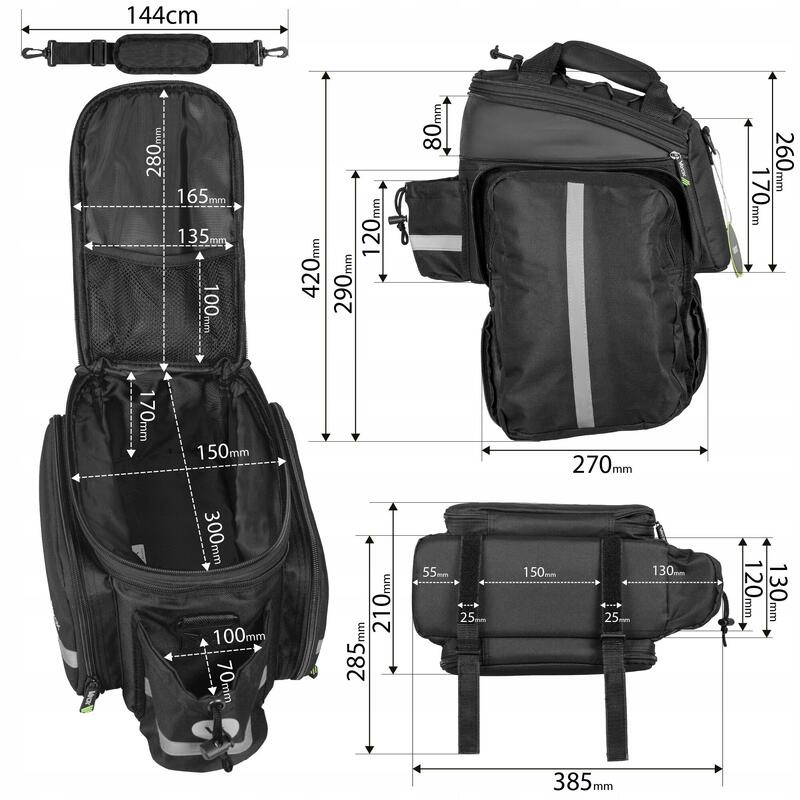 Geantă pentru portbagaj bicicletă VAYOX VA0449 extensibilă impermeabilă 29L