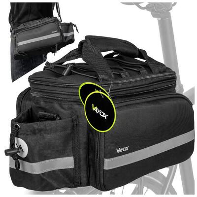 Vayox va0449 fietstas voor bagagedrager uitklapbaar waterdicht 29l
