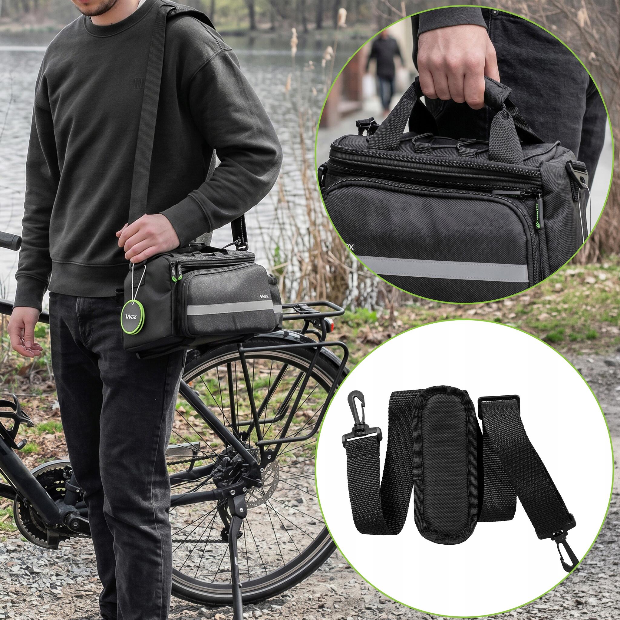 Bolsa de bicicleta para porta-bagagens VAYOX VA0449 extensível impermeável 29L 6/8