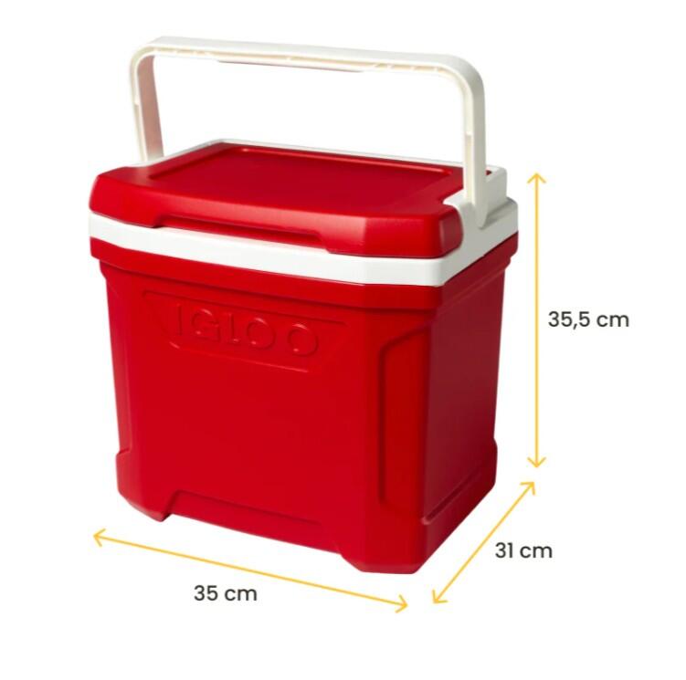 Frigo portatile rigido 15L manico Igloo Profile 16 rosso camping spiaggia 3/3