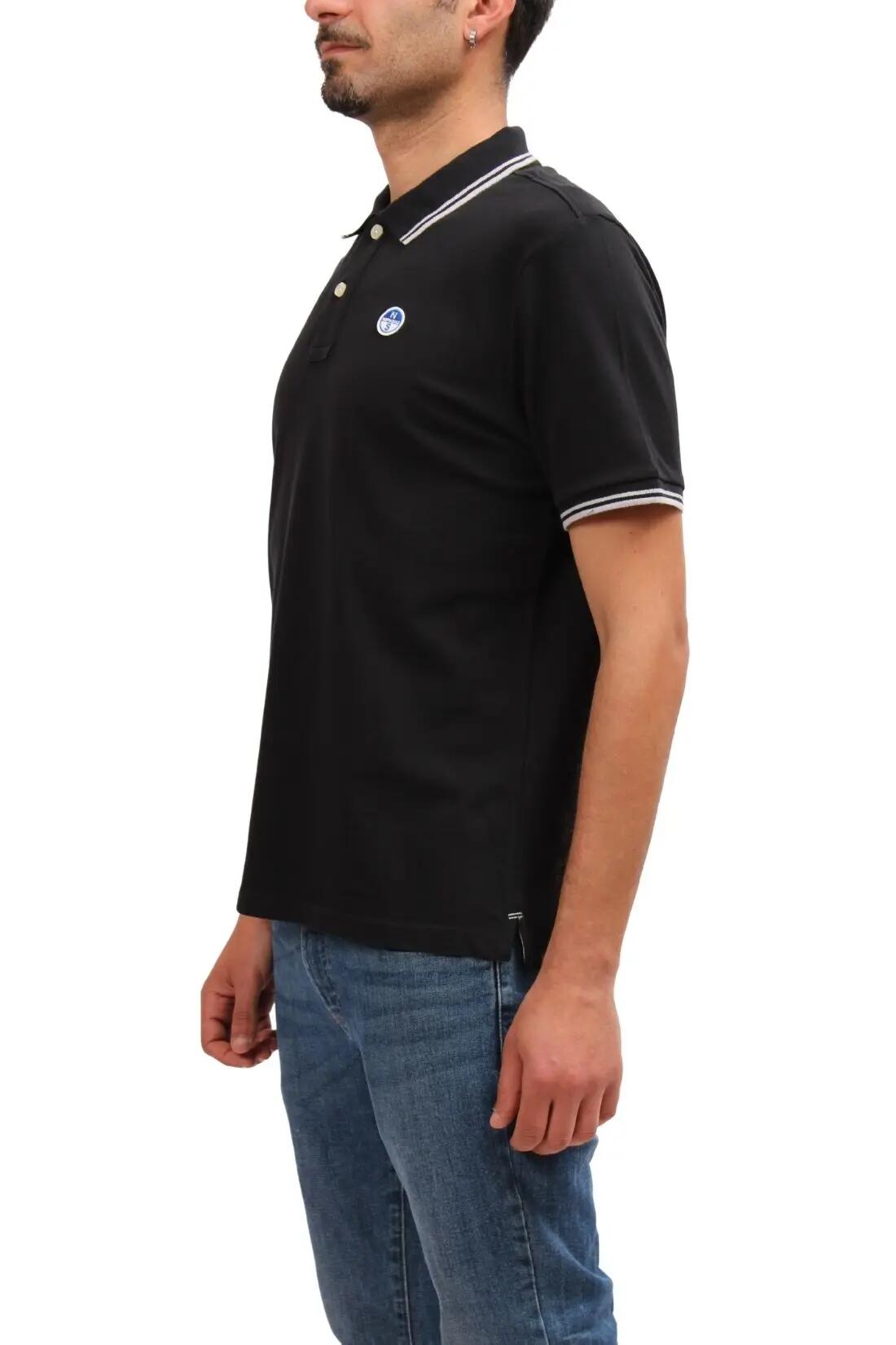 Poloshirt - Sportswear - Men - Regular fit cotton polo - Short sleeves - Black 5/5