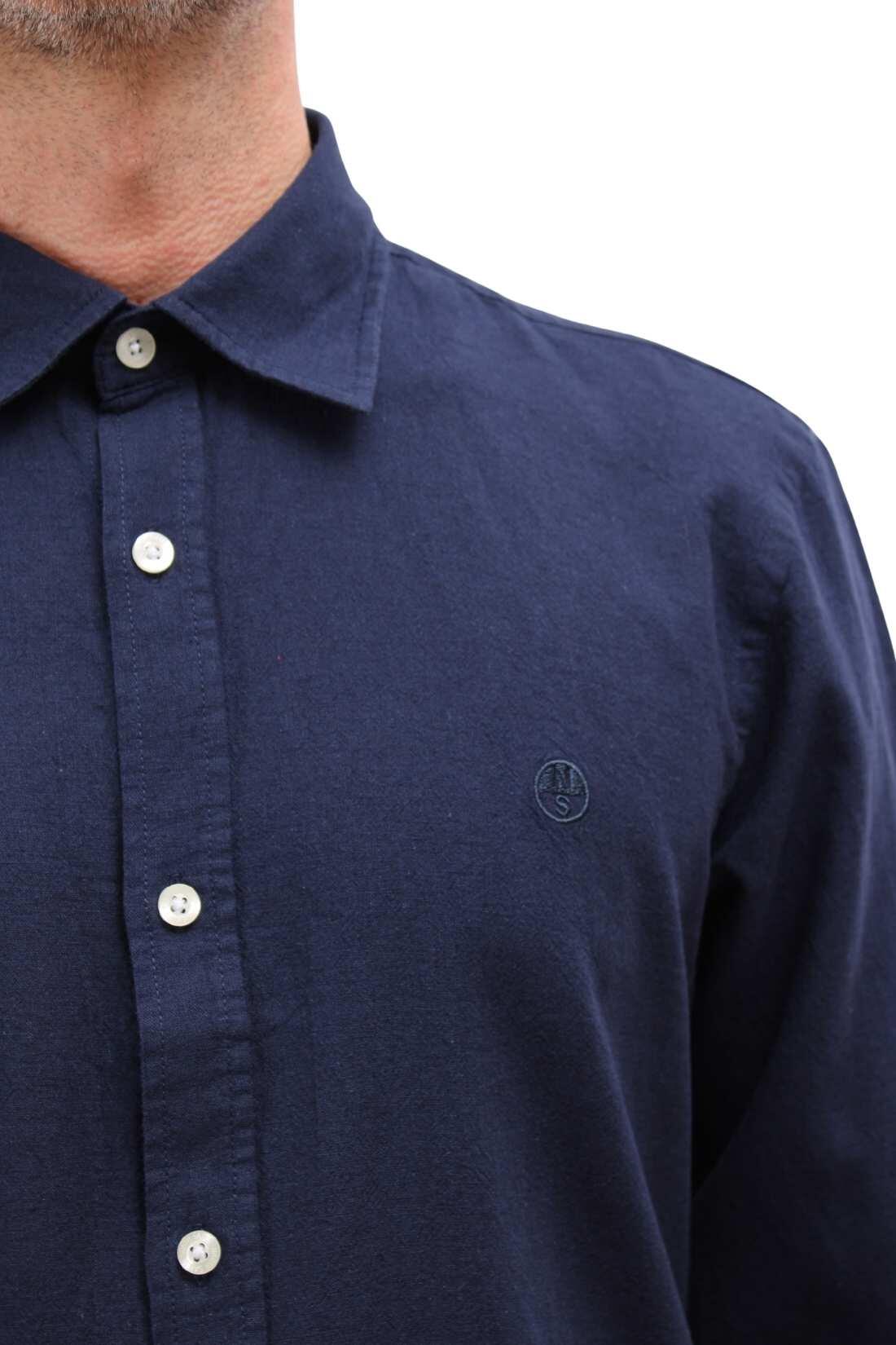 Chemise - Sportswear - Homme - Coupe Regular, manches longues - Bleu marine 2/4
