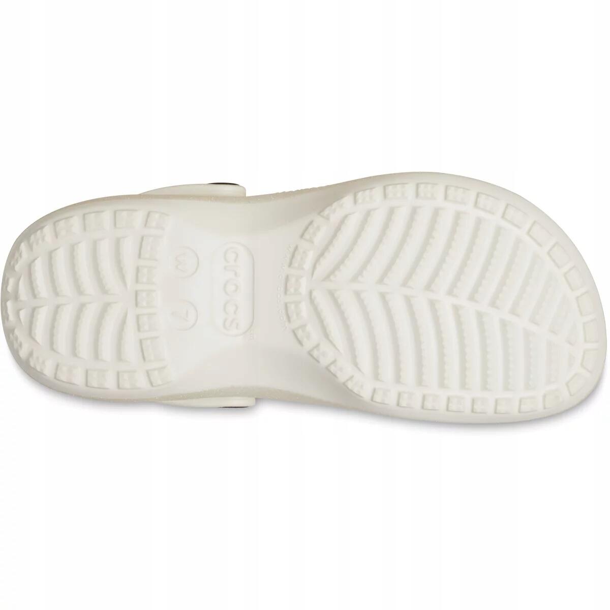 Damen universal Schuhe Crocs Classic Platform Glitter Clog W Chalk 4/6