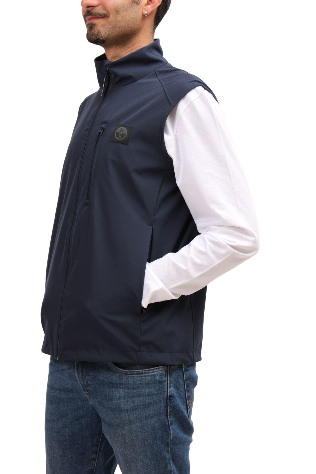Gilet - Sportswear - Homme - Sans manches, logo - Bleu marine 5/5