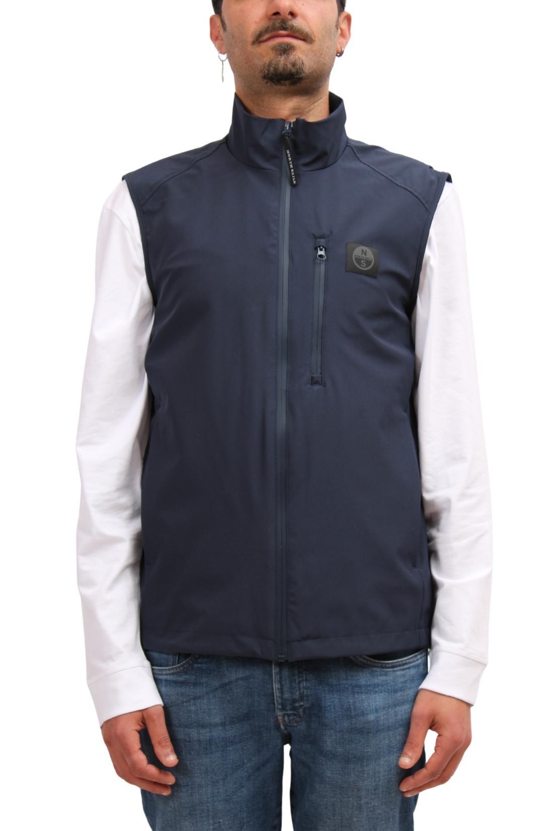 Gilet - Sportswear - Homme - Sans manches, logo - Bleu marine 4/5