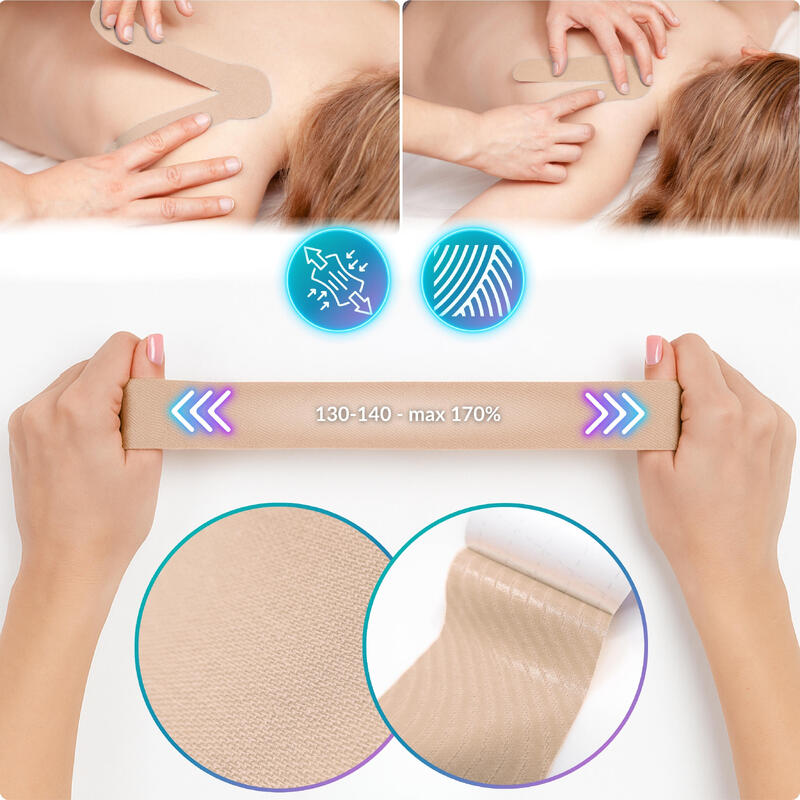 Kineziologická tejpovací páska 5 cm x 5 m REVITY