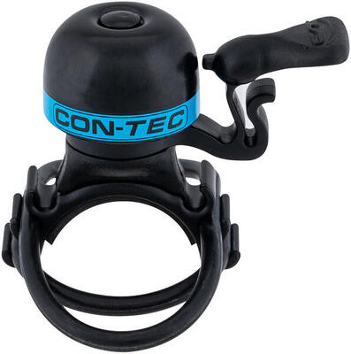 CONTEC Mini Bing campanello bici mini nero/blu - 23 mm ottone