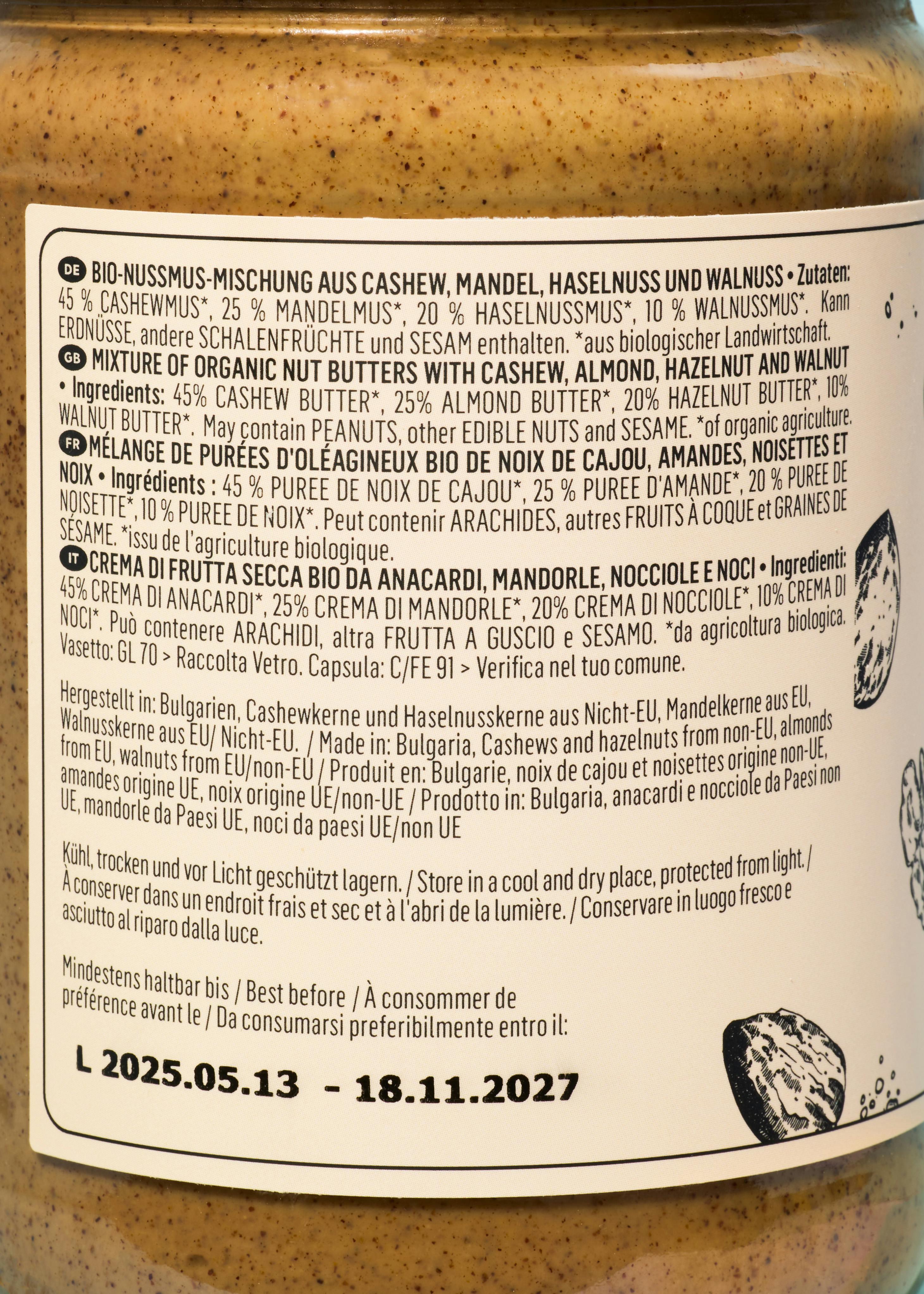 Purée aux 4 oléagineux bio 500 g 6/7