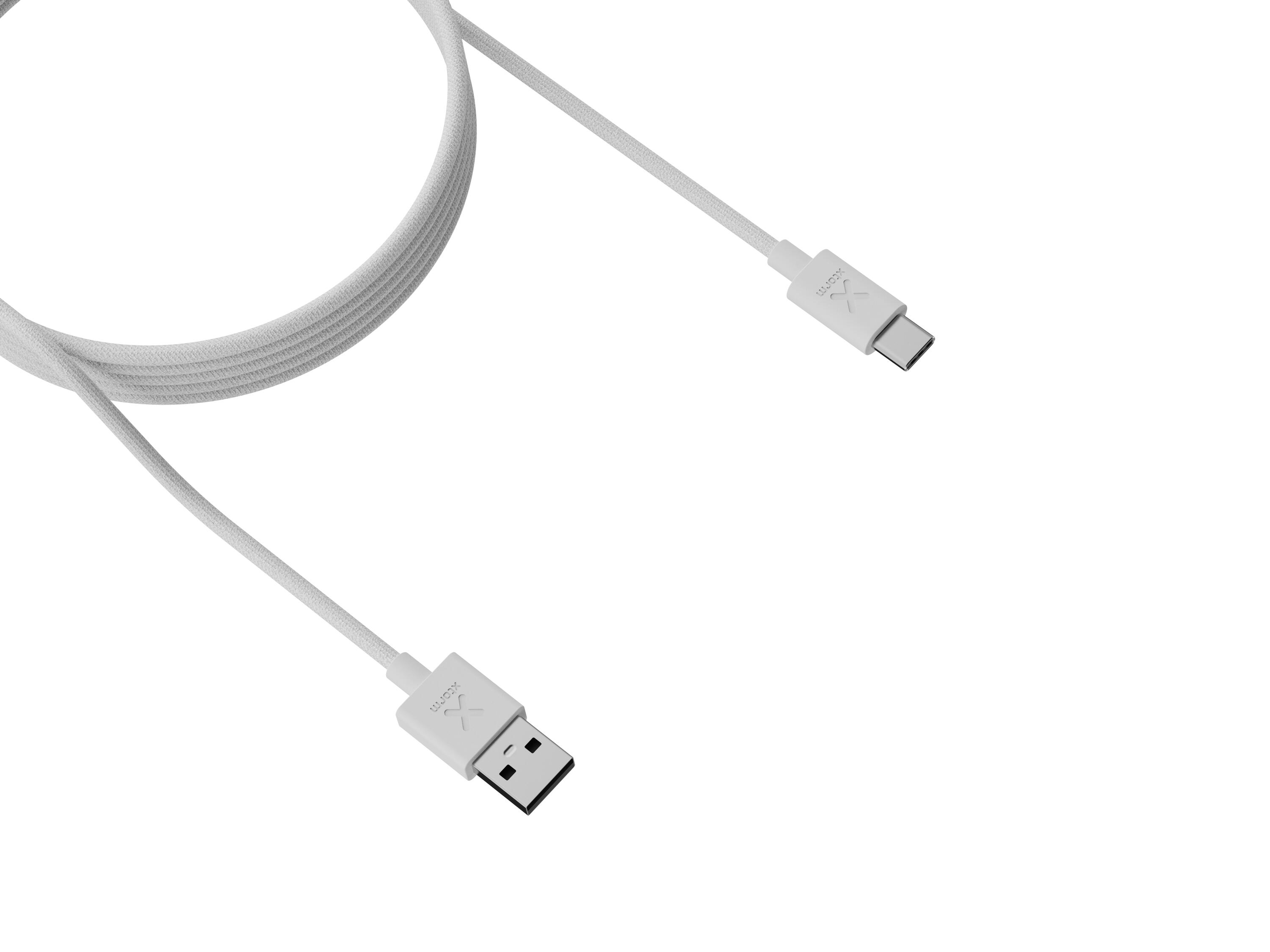 Xtorm Go2 USB-A naar USB-C Kabel - 1 Meter - Extra stevige USB-A Kabels - Wit 3/6
