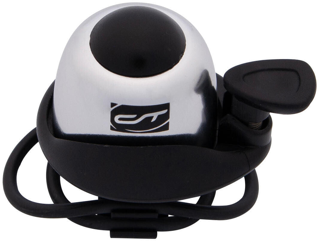 CONTEC dzwonek rowerowy Cup-a-ding srebrny, o-ring, Ø34 mm