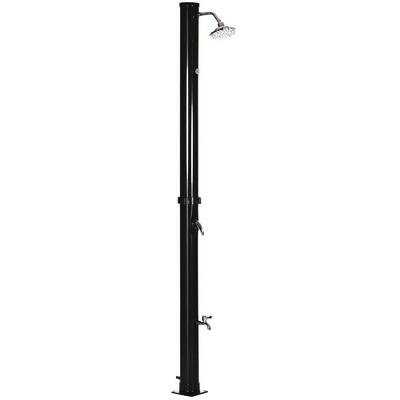 Outsunny Doccia Solare 20L con Rubinetto Inferiore e Temperatura Regolabile Nero