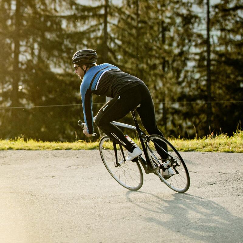 Pantalon de cyclisme long m Collants à bretelles WS Elastic pour Homme-Noir