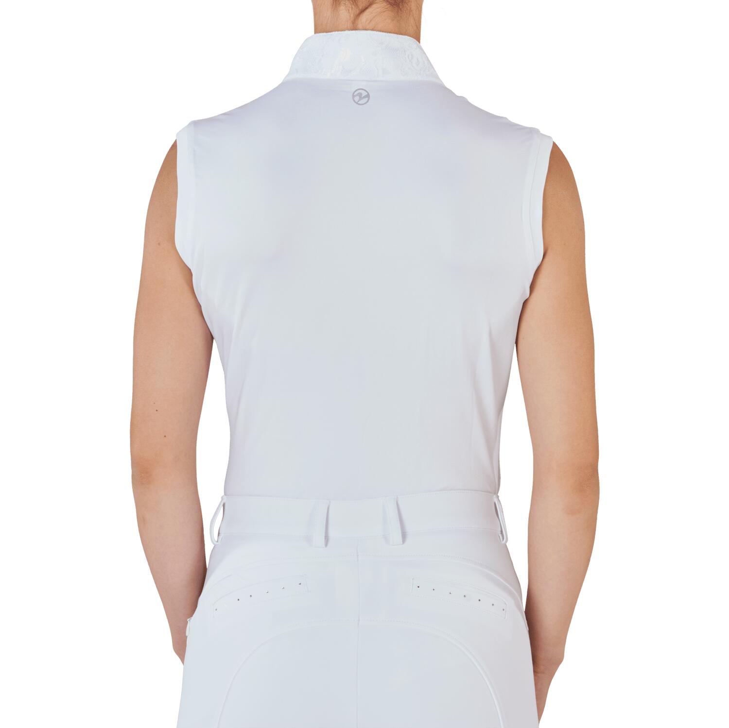 Turniershirt Damen Amadora, ärmellos weiß 2/5