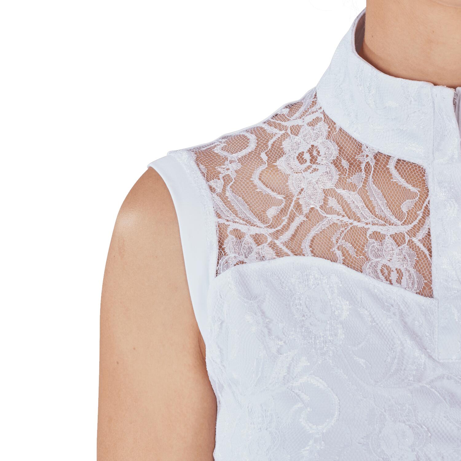 Turniershirt Damen Amadora, ärmellos weiß 5/5