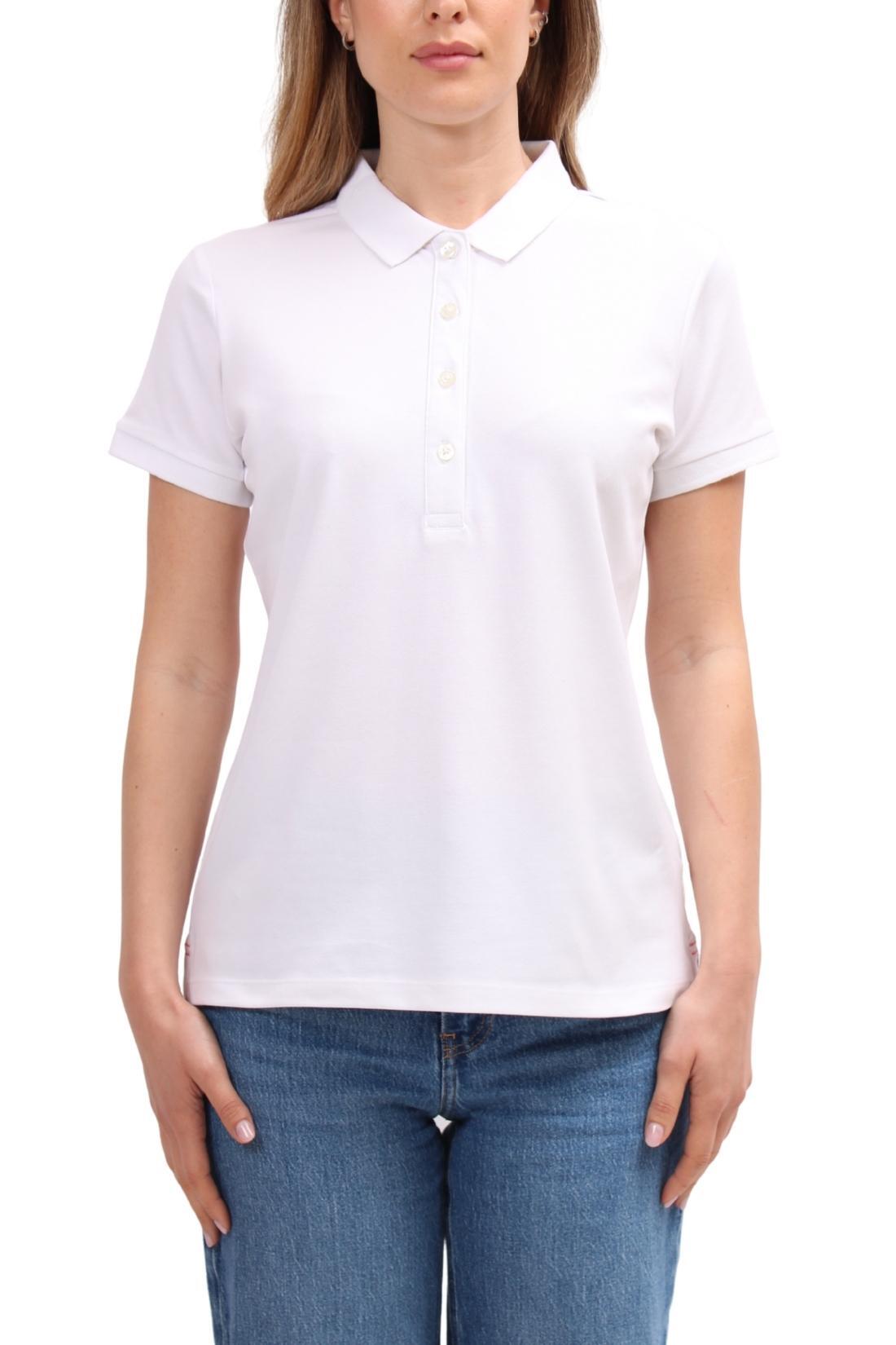 Polo femme - sportswear - manches courtes - regular fit - blanc 3/4