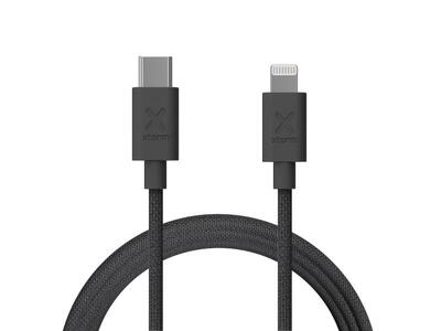 Xtorm go2 usb-c naar lightning kabel - 1 meter - zwart