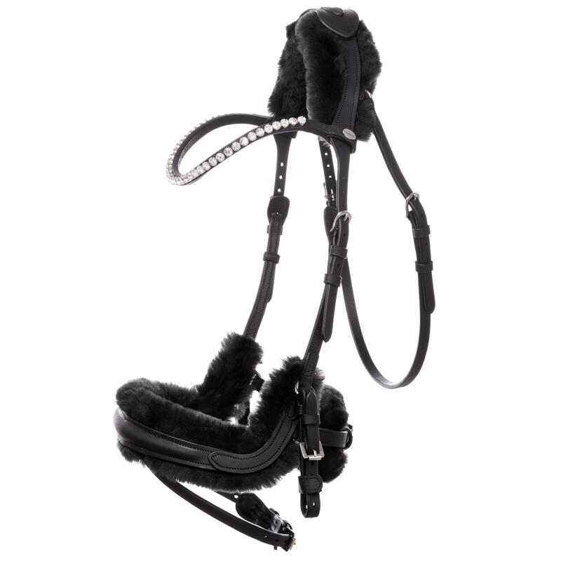 Fourreau de bridon doublure en cuir d'agneau Kavalkade Caliano Via 3/3