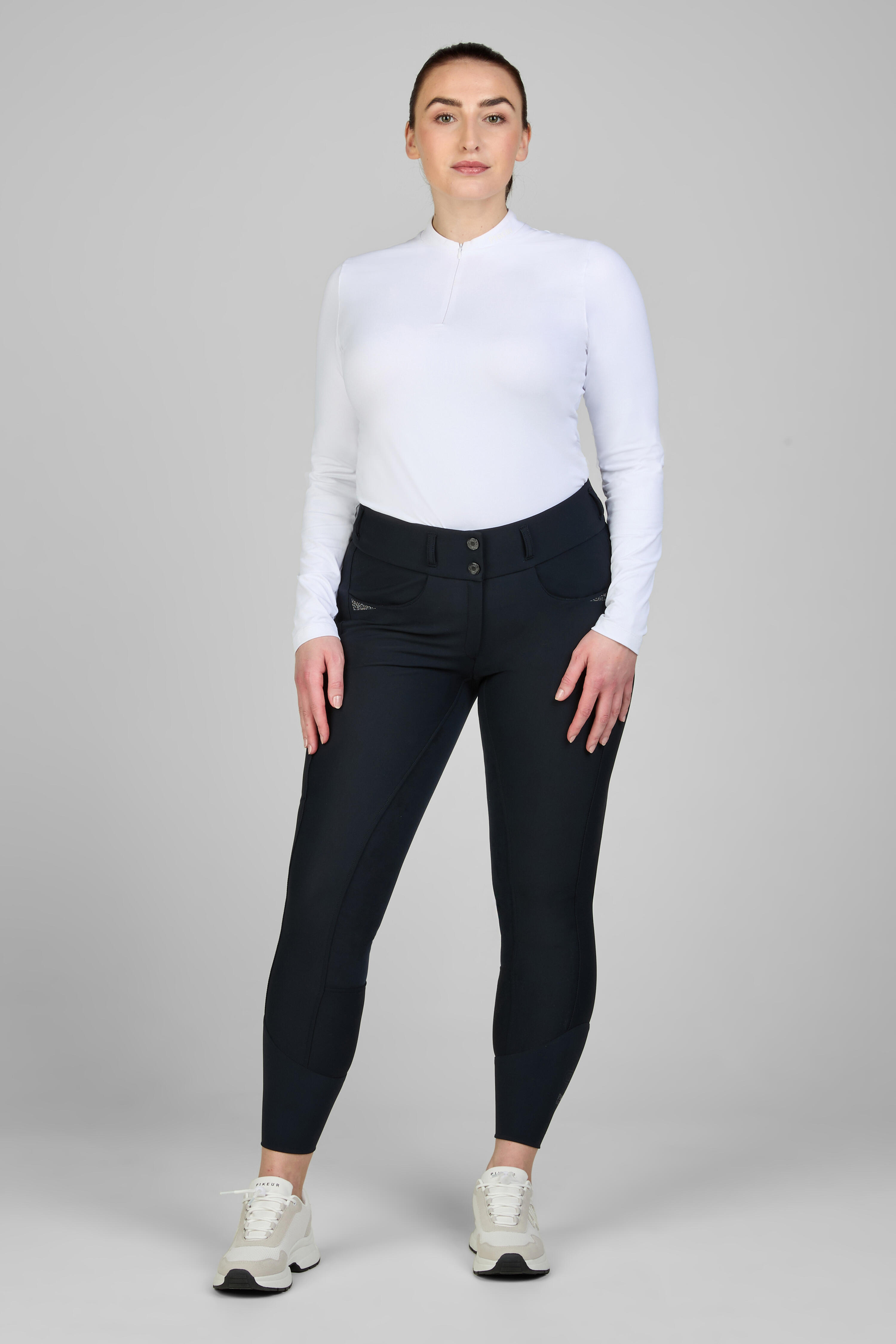 Reithose Damen Laure Kunstleder Ganzbesatz nightblue 2/6