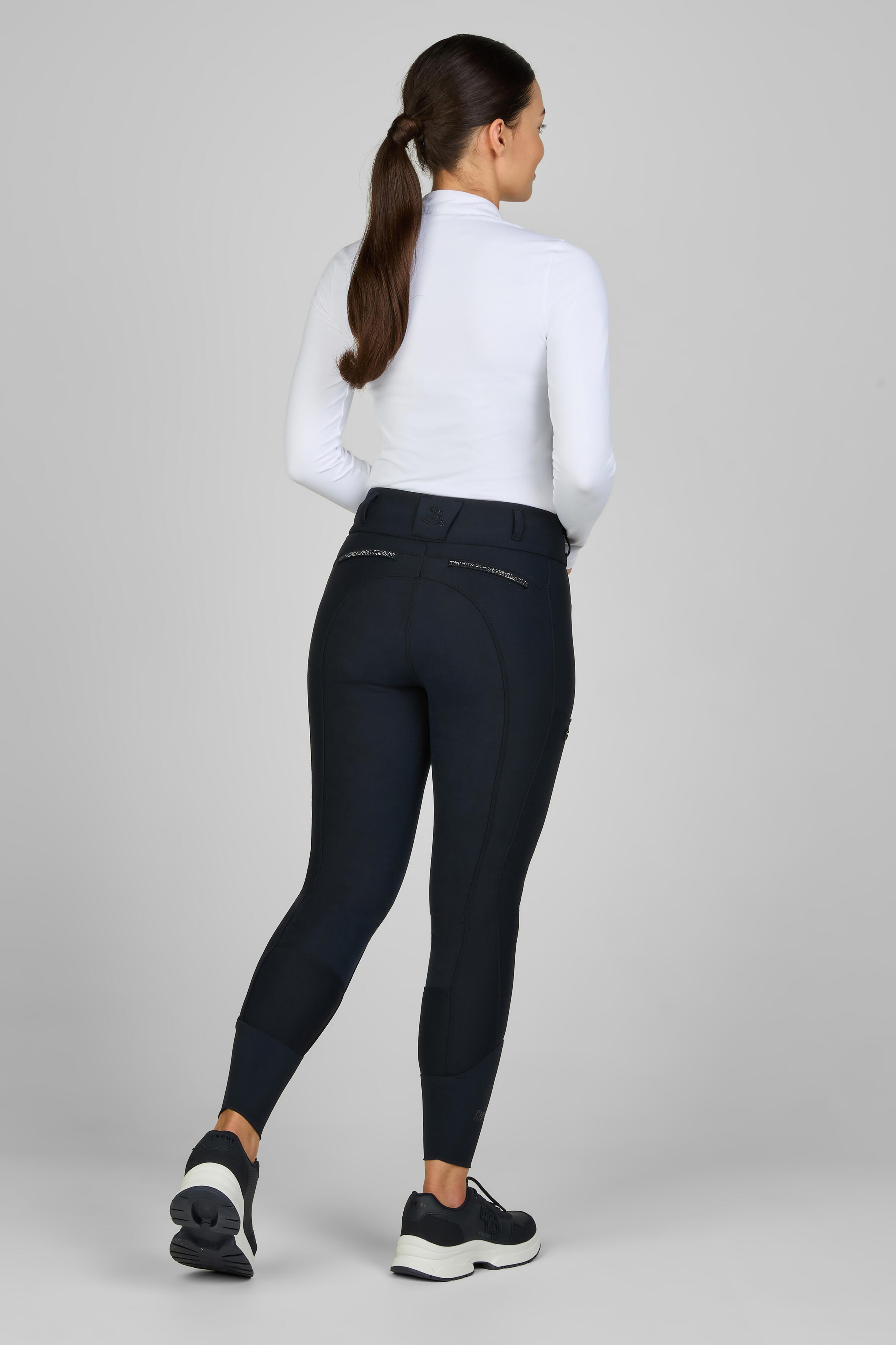 Reithose Damen Laure Kunstleder Ganzbesatz nightblue 6/6