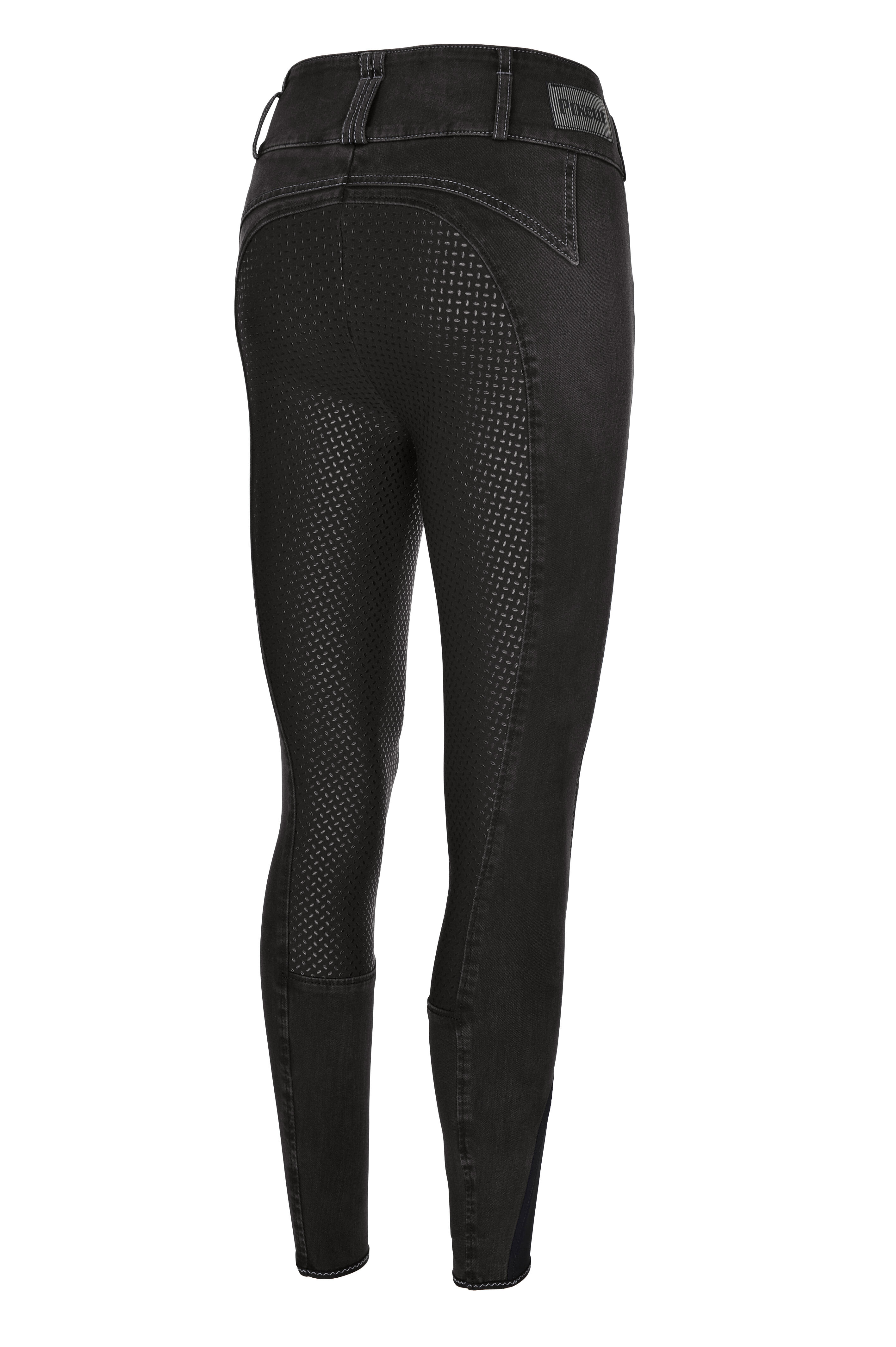 Reithose Damen Candela Jeans Vollgrip schwarz 5/6