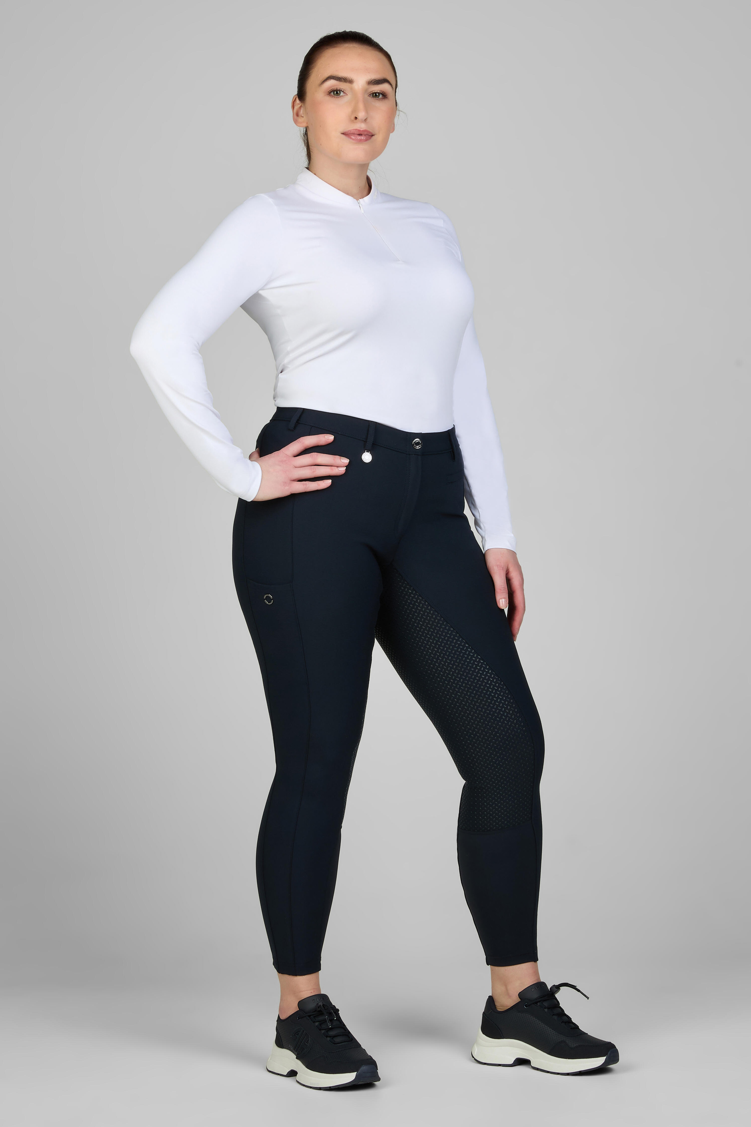 Reithose Damen New Lugana Vollgrip nightblue 3/5