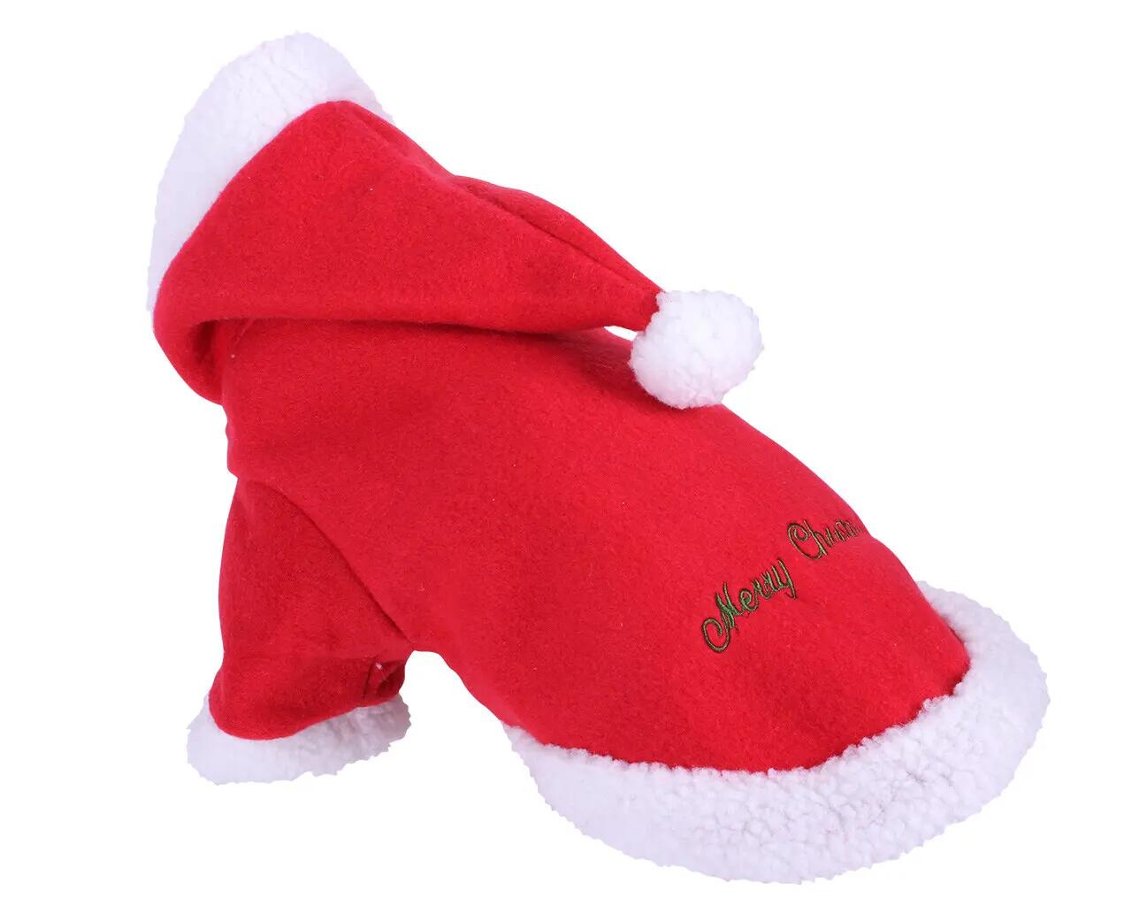 Weihnachts-Hundemantel rot 3/3