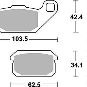 TRW MCB 805 Sintered Metal Brake Pads.