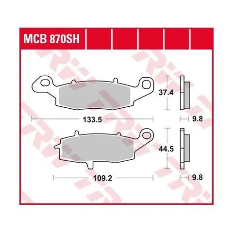 TRW Lucas MCB 870 Sintered Metal Brake Pads.