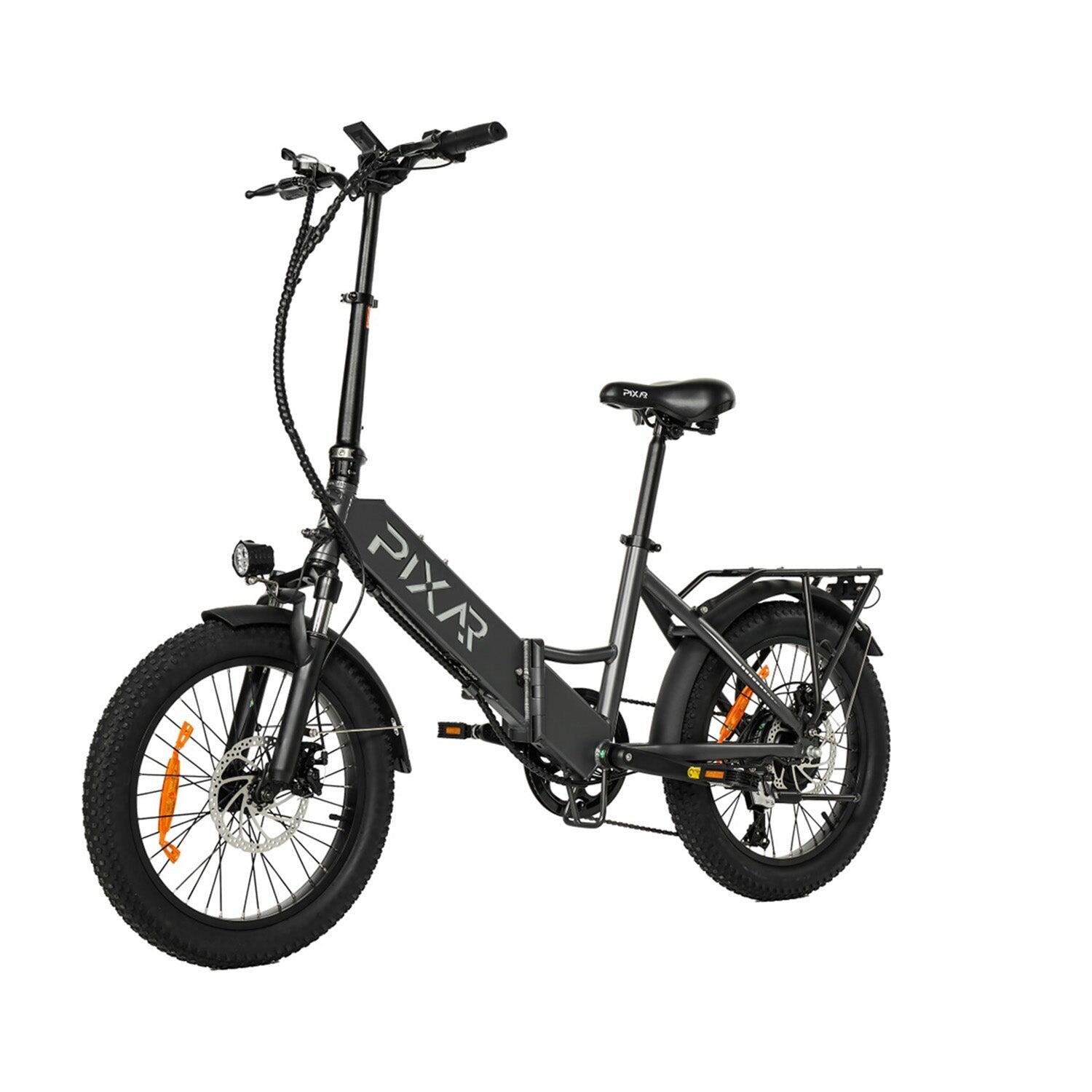 Pixar WIND1 500W 48V 10,4Ah 20x3 Bicicleta Elétrica Cinza Freio a Disco 3/5