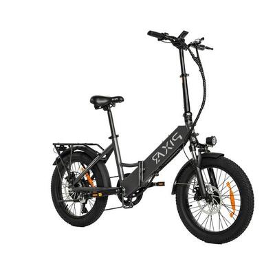 Pixar WIND1 500W 48V 104Ah 20x3 Bicicletta Elettrica Grigio Freno a Disco