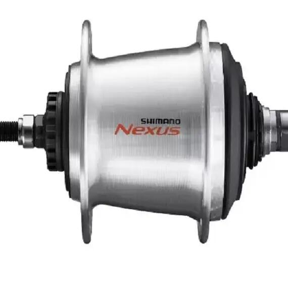 Shimano Nexus SG-C3001 Rear Hub — 7-Speed Roller Brake, Silver.